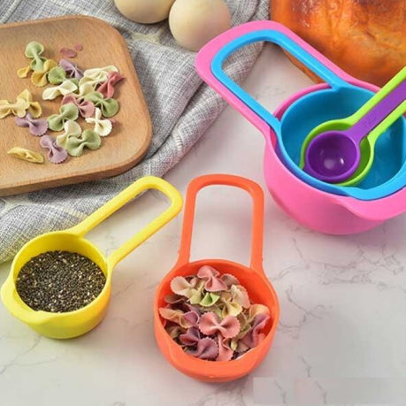 6 Pieces Measuring Spoons Cups With Scale