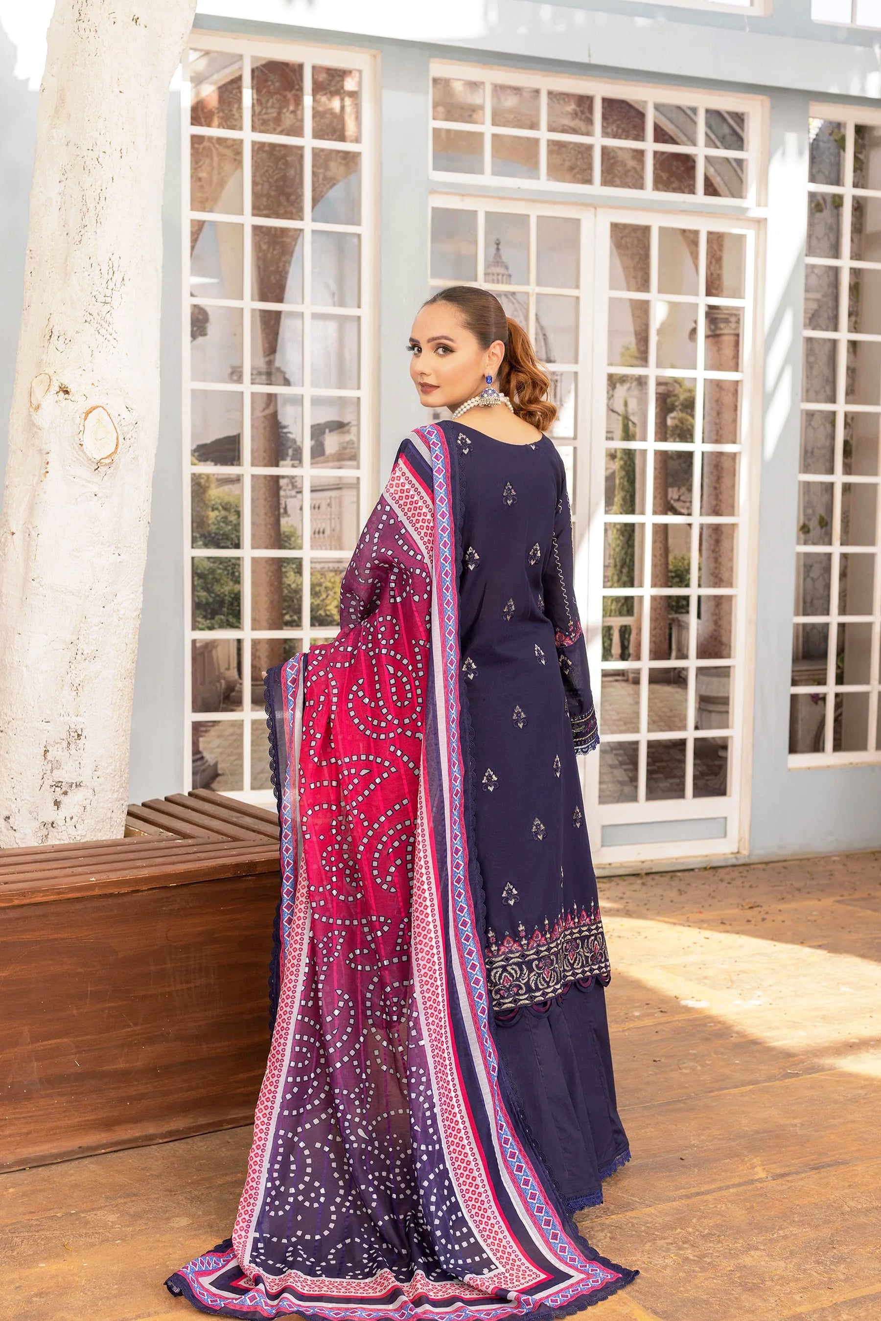 Embroidered Lawn Shirt Fancy Voile Print Duppatta