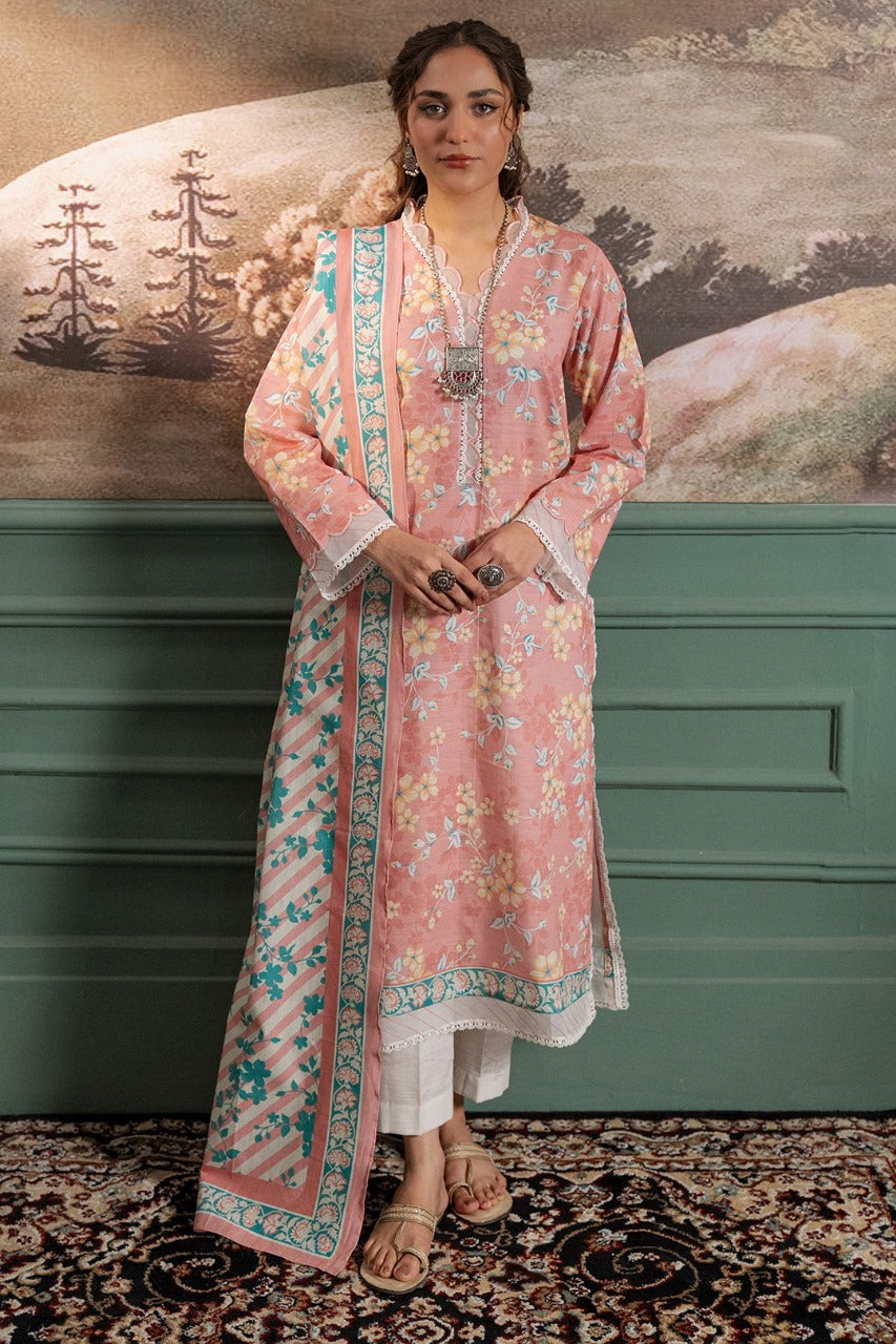 Zellbury Winter Printed Khaddar 3PC   Shirt | wuw24X20331