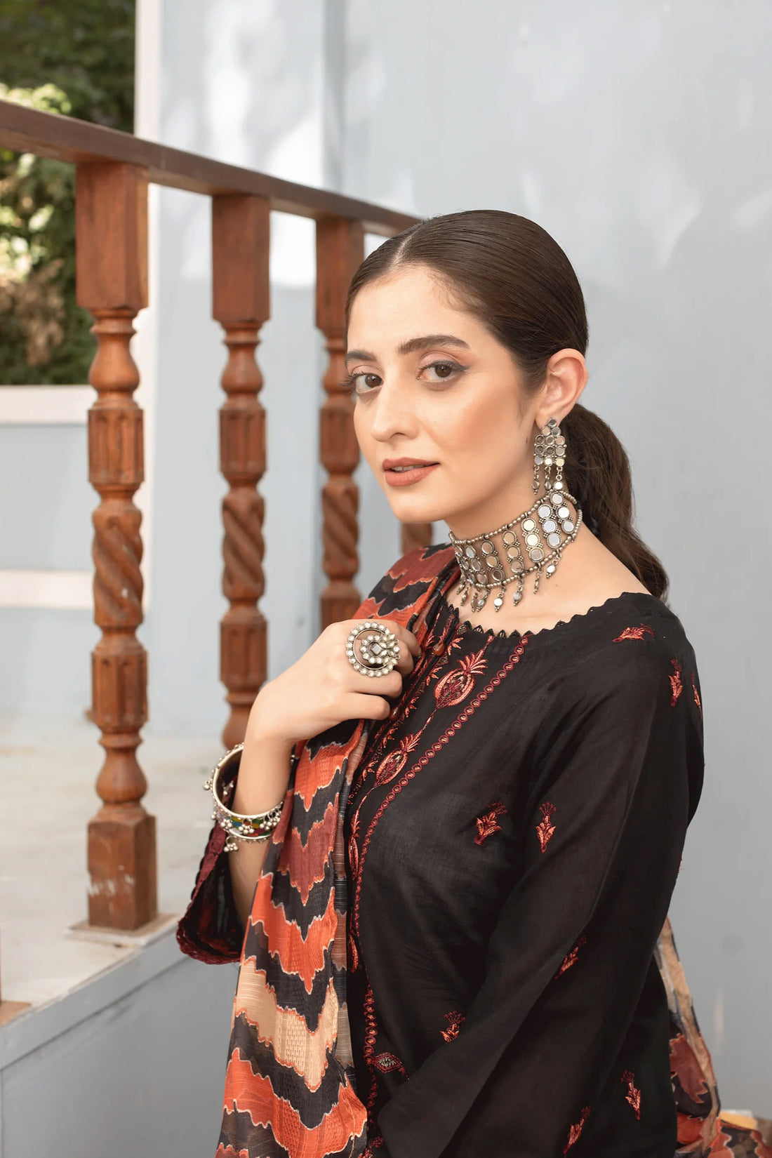 Embroidered Lawn Shirt Fancy Voile Print Duppatta