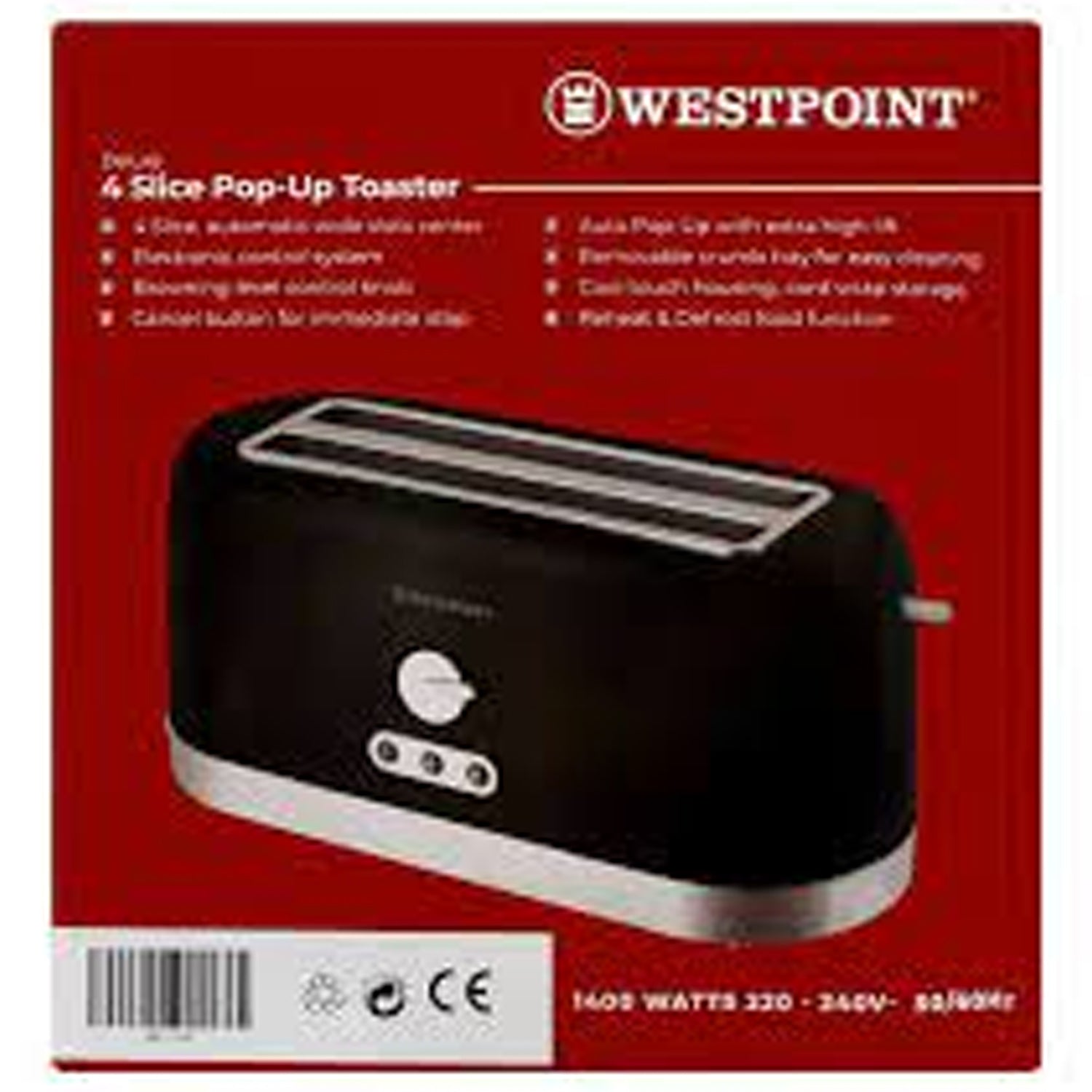 4 Slice Pop-Up Toaster WF-2528