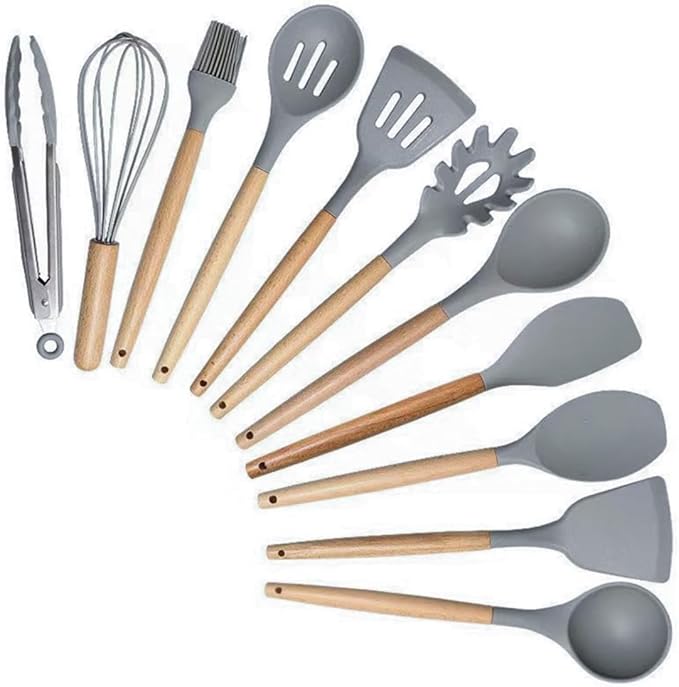Silicone Kitchenware Set Pot Shovel Soup Spoon Knife  19Pcs