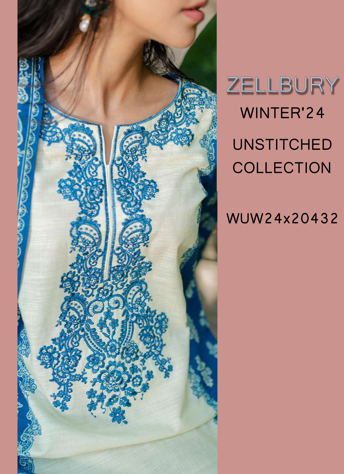 Zellbury Winter Printed Khaddar 3PC Shirt | WUW24E20264