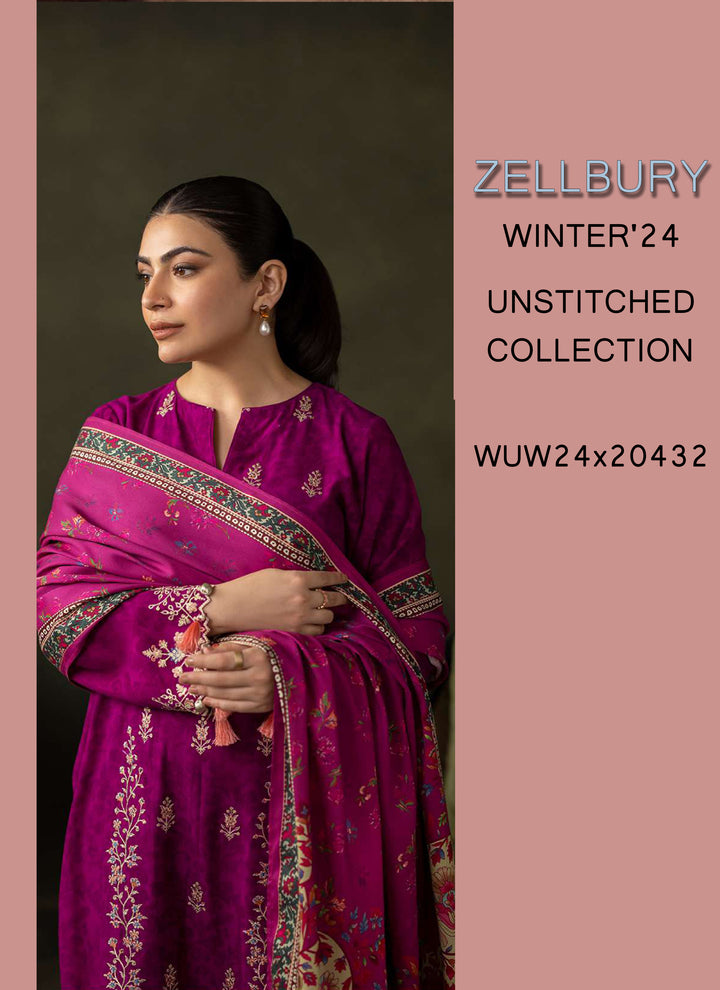 Zellbury Winter Printed Khaddar 3PC Shirt | WUW24E30317