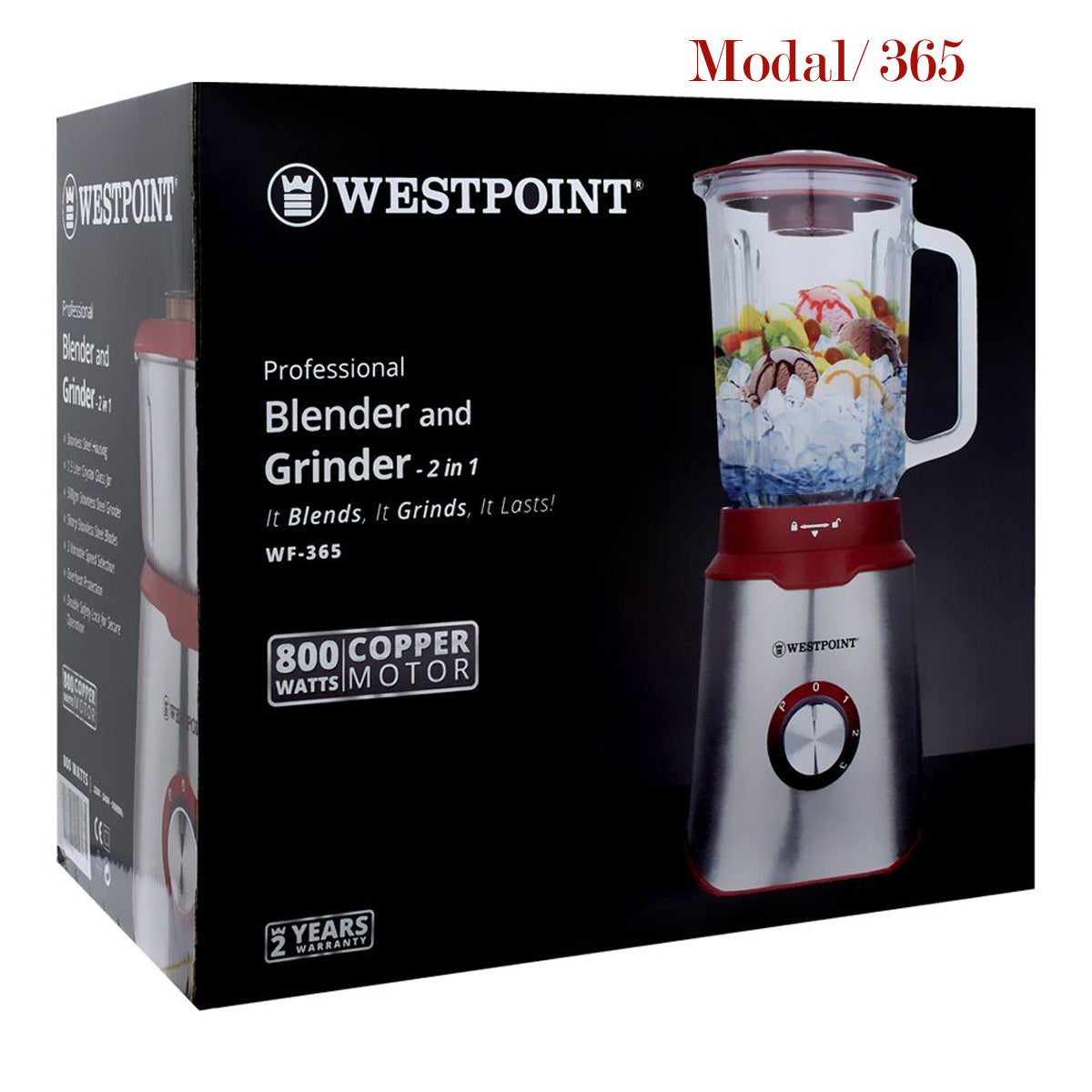 Westpoint 2-In-1 Blender & Grinder (WF-365)
