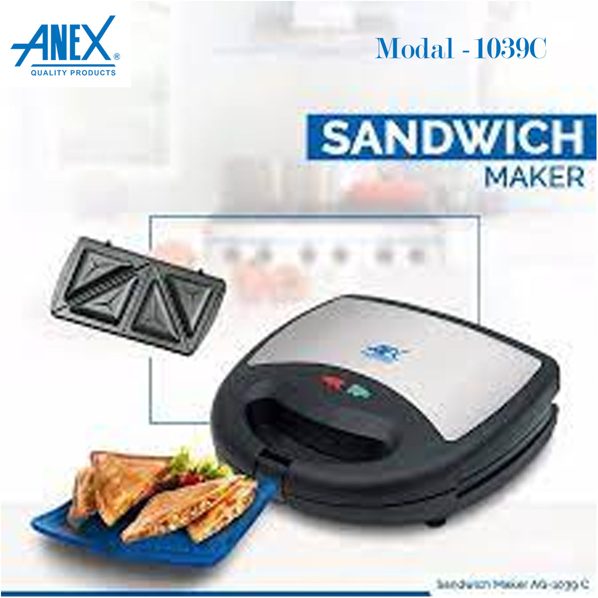 Anex AG 1039 C Sandwich Maker 3 in 1 Sandwich maker