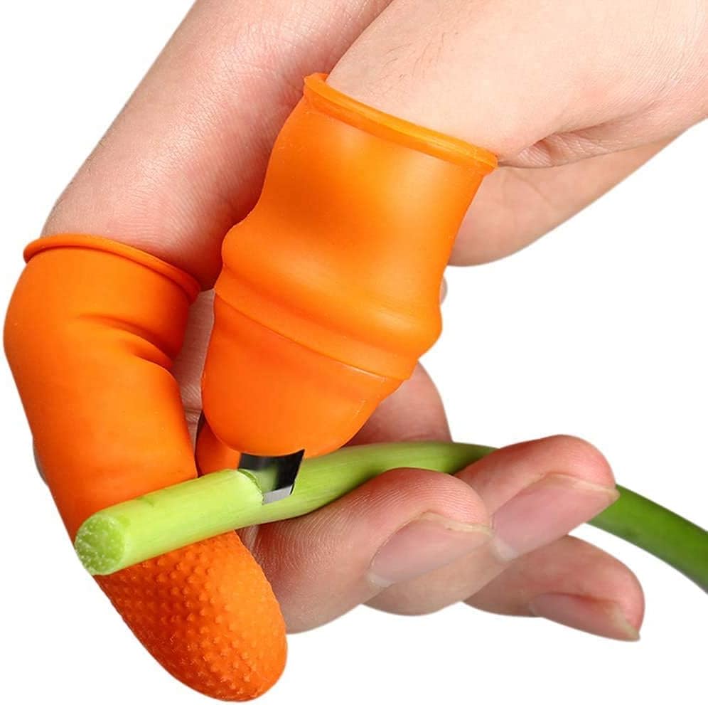 1 Pc Thumb Cutter + 1 Pc Finger Cover Silicone Thumb Knife