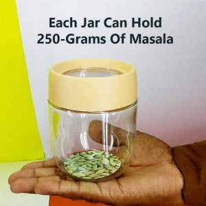 6pcs Decora Spice Jar With Rack