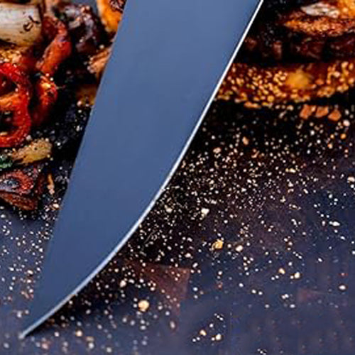 Black and Rose Gold Knife Set, Extra Sharp Stainless Steel  6 pieces