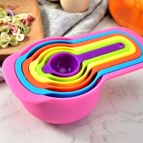 6 Pieces Measuring Spoons Cups With Scale