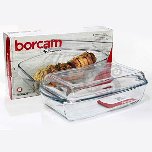 Borcam Rectangular Serving Dish With Glass Lid - Serveware