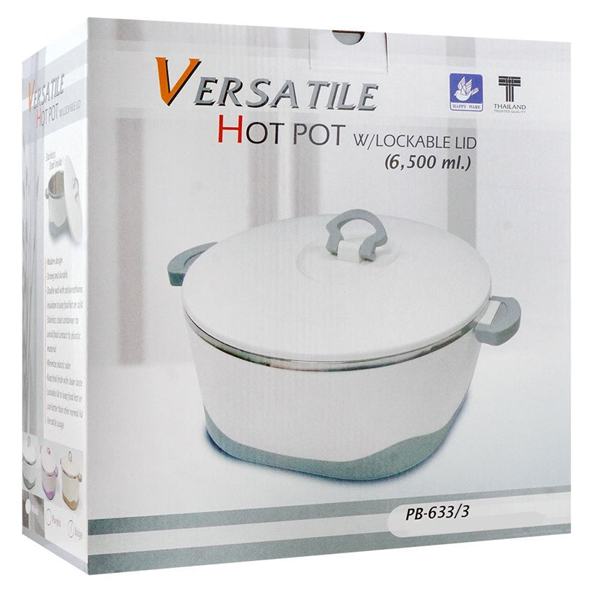 Versatile Hot Pot, Lockable Lid, 3 Pcs