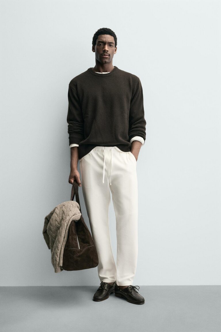 Zara comfort texture waist Trouser