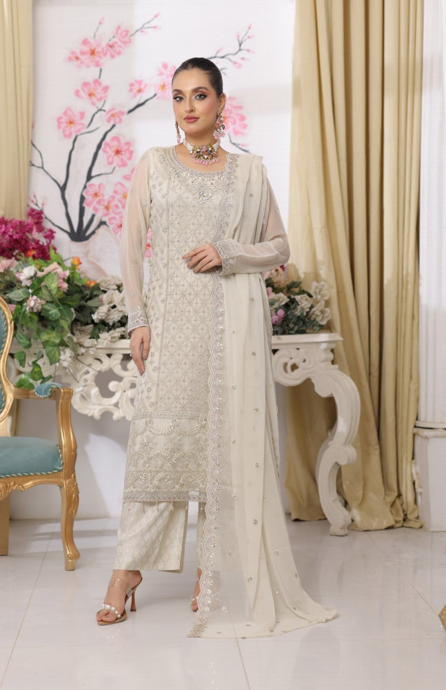 Fancy Chiffon with Embroidery + Bamber Chiffon Dupatta- Shahtaj by Irfan Patel