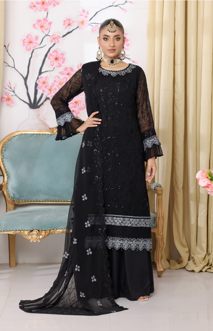 Fancy Chiffon with Embroidery + Bamber Chiffon Dupatta- Shahtaj by Irfan Patel