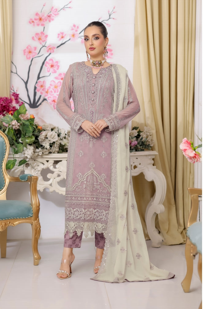Fancy Chiffon with Embroidery + Bamber Chiffon Dupatta- Shahtaj by Irfan Patel