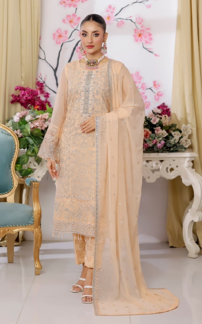 Fancy Chiffon with Embroidery + Bamber Chiffon Dupatta- Shahtaj by Irfan Patel