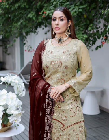 Saiyaara_New Fancy Bamber Chiffon Shirt With Bamber Chiffon Dupatta Collection