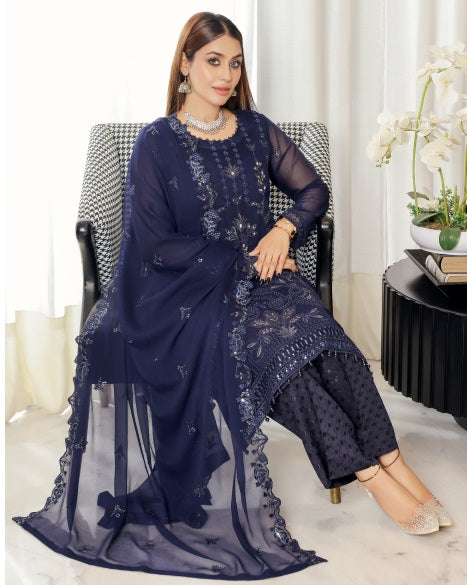 Saiyaara_New Fancy Bamber Chiffon Shirt With Bamber Chiffon Dupatta Collection