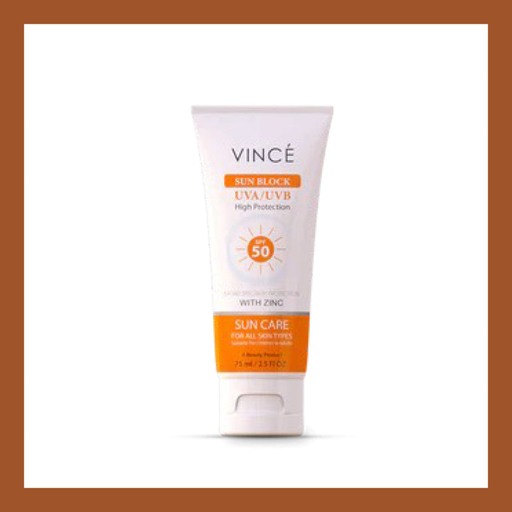 Vince Sunblock SPF 50 Sun Care UVA and UVB Protector - 80ml