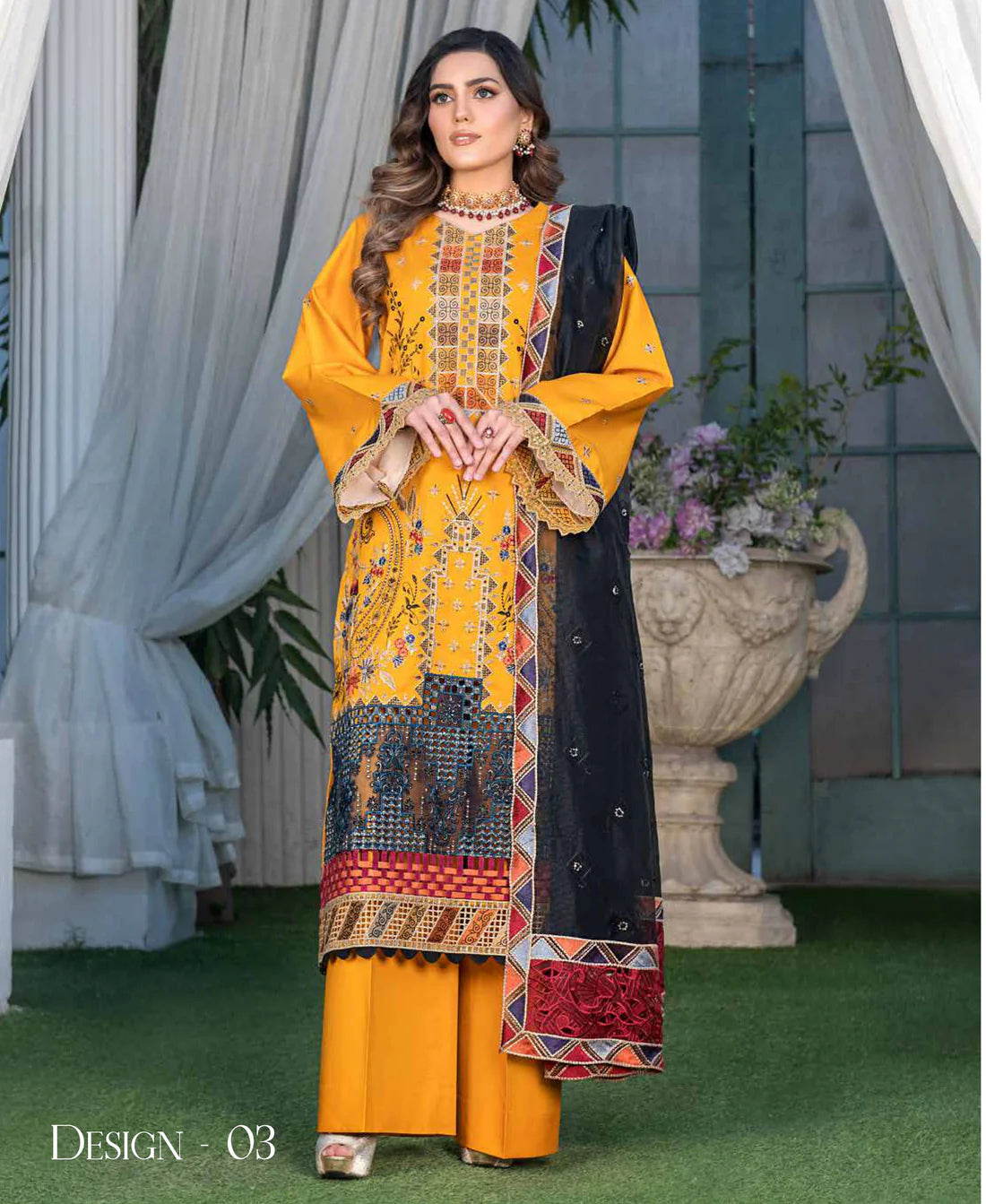 JJ EMBELLISH LAWN EID COLLECTION VOL - 08 Design - 04