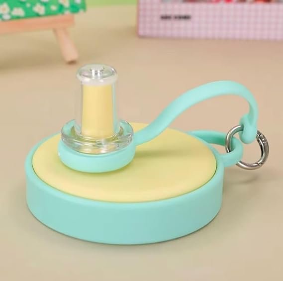 PAUL SONS Starxcup 850ml Insulated Stainless Steel Travel Mug, Cute Cartoon Design with Plastic Handle and Straw (Green, Large, 850ml Insulated Stainless Steel Travel Mug, Cute Cartoon Design)