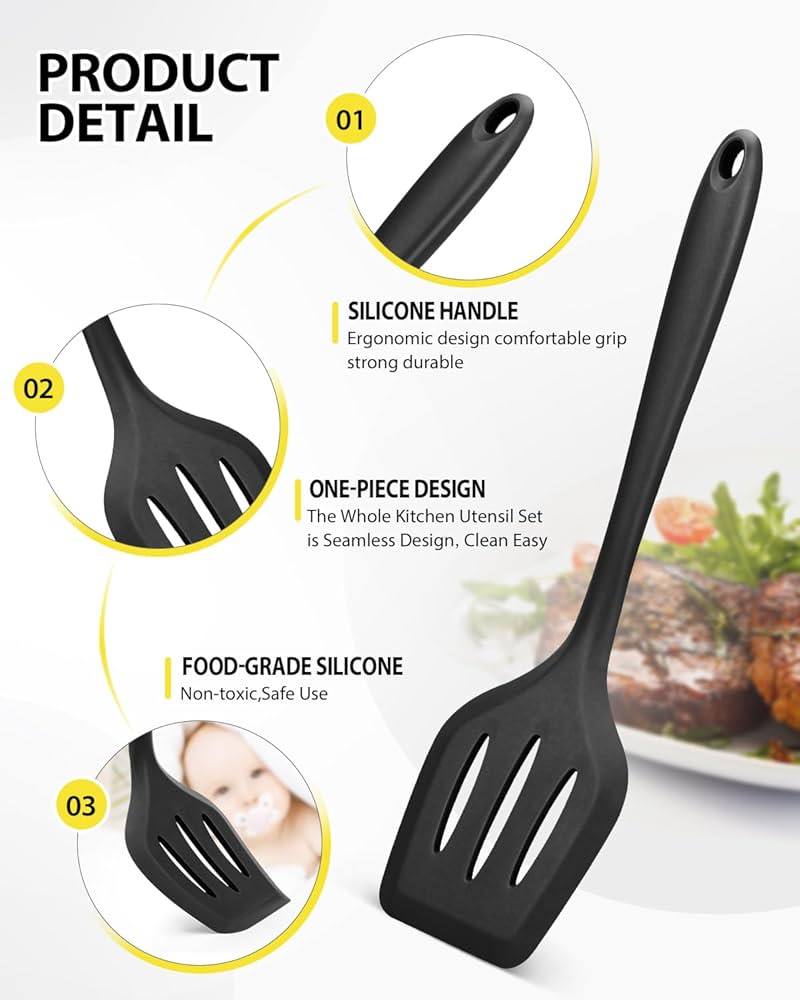 Silicone Palta Turners Spatula Cooking Utensils Kitchen Tools