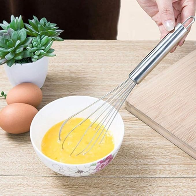 Manual egg beater Self Turning Stainless Steel