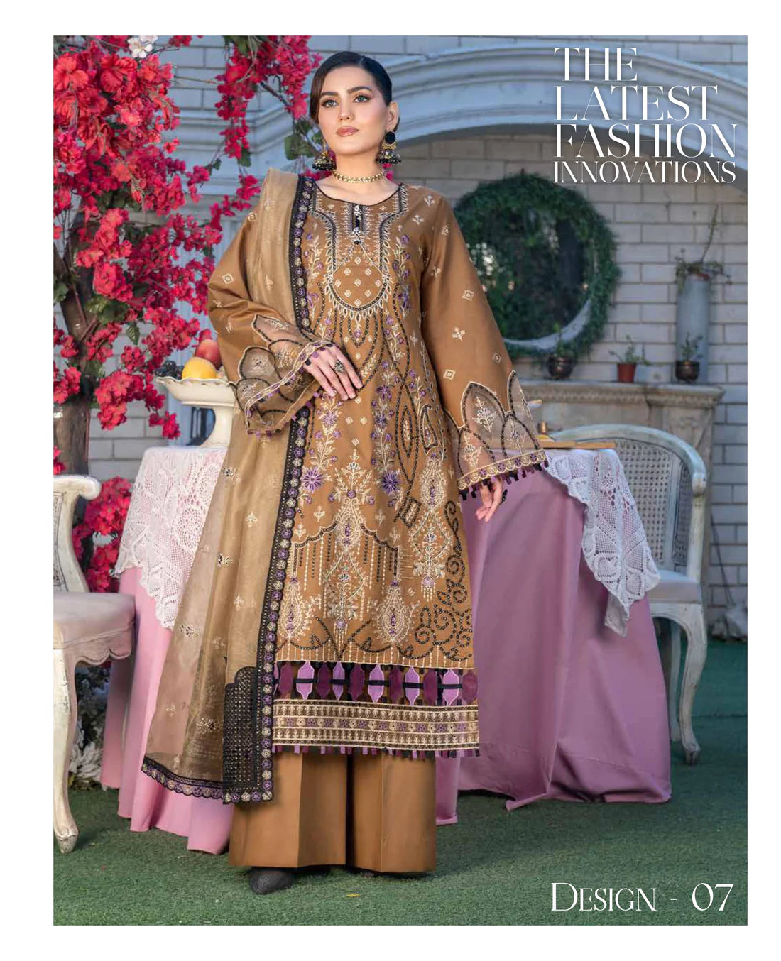 JJ EMBELLISH LAWN EID COLLECTION VOL - 08 Design - 08