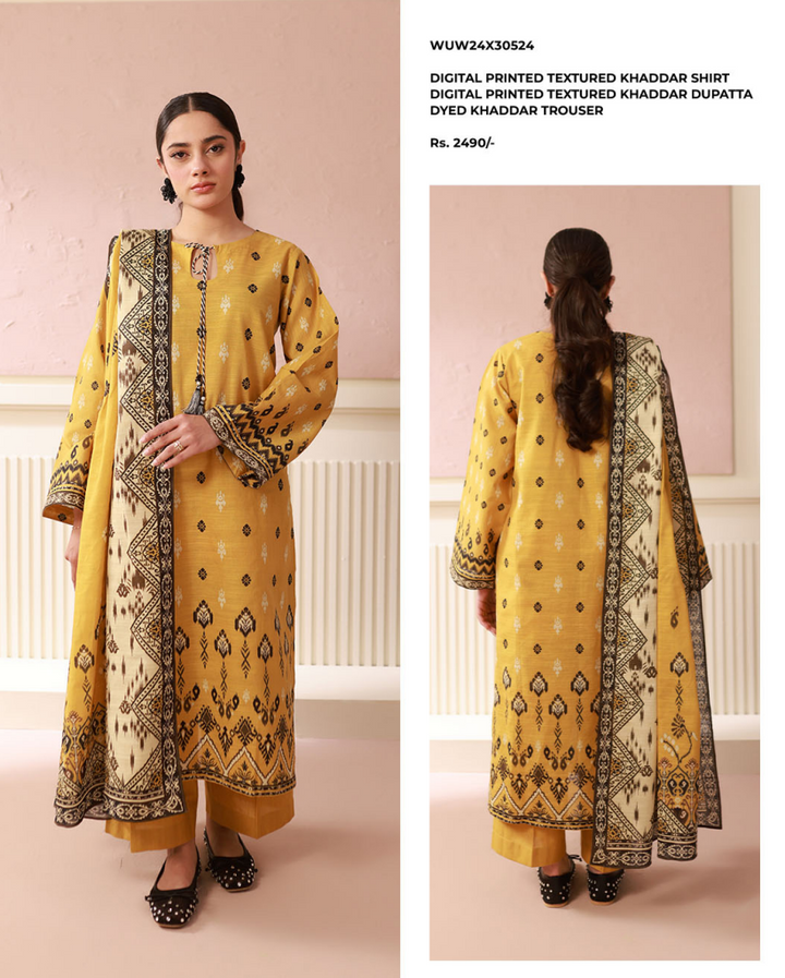 Zellbury winter khadar 3 piece