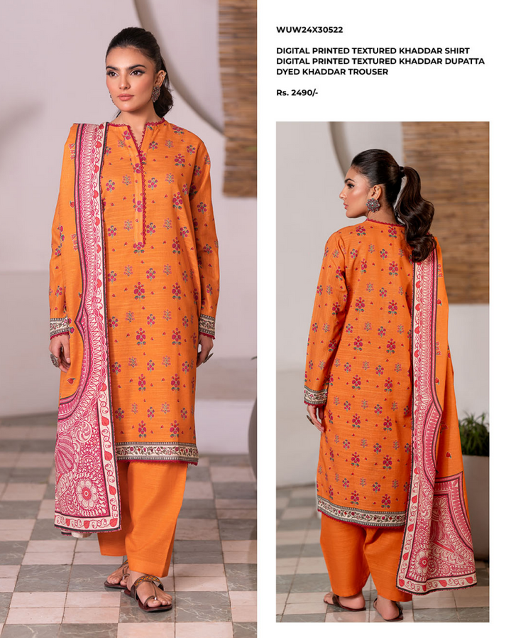 Zellbury winter khadar 3 piece