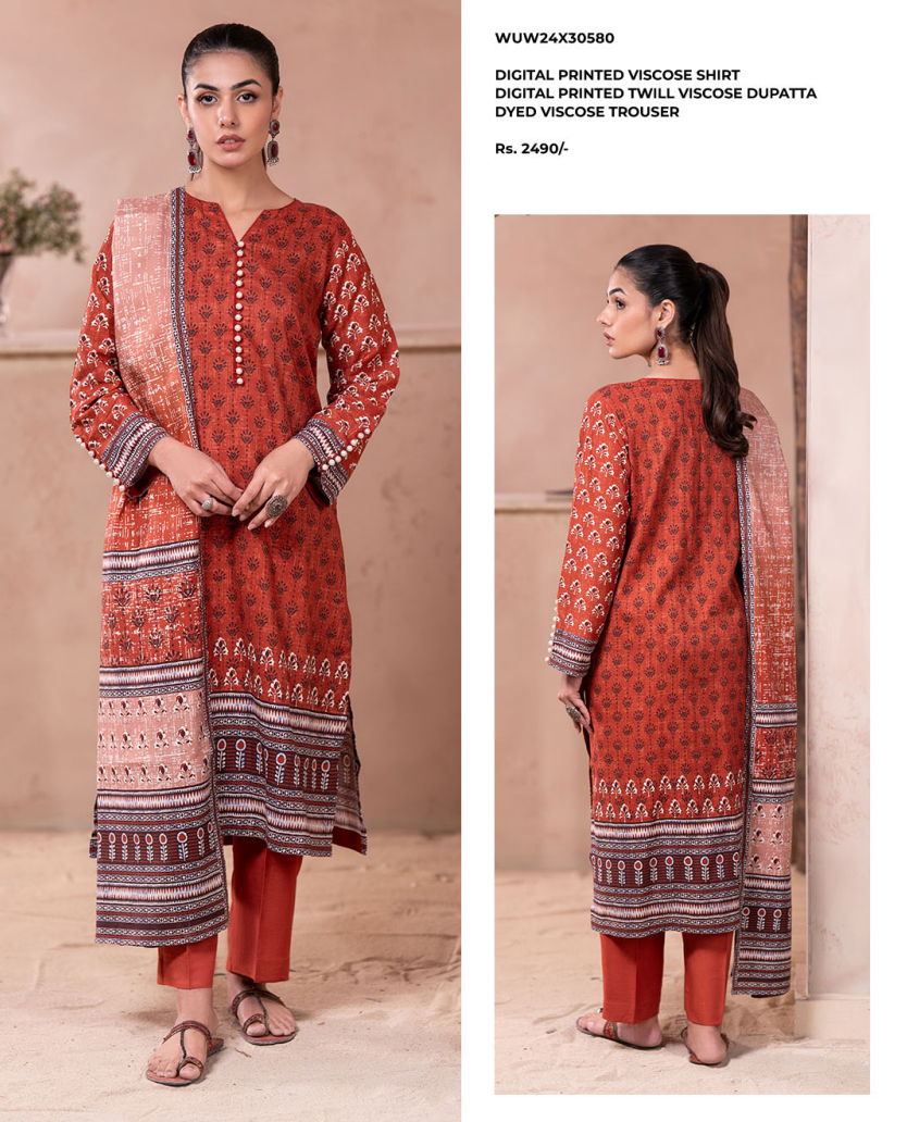 Zellbury winter khadar 3 piece