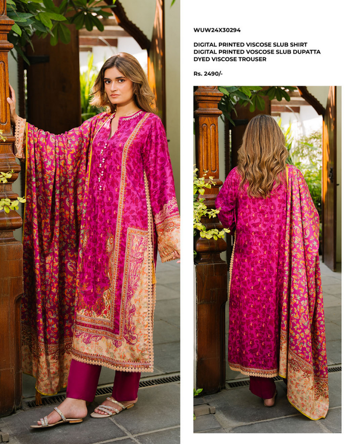 Zellbury winter viscose 3 piece