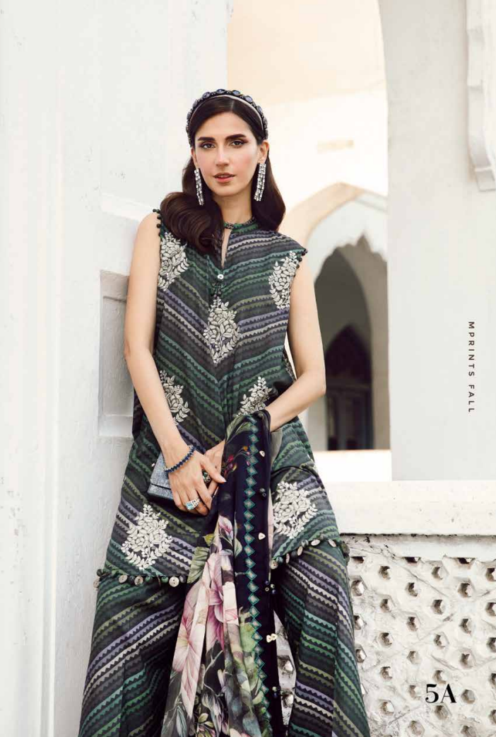 Maria.B.M Basic 3 Piece Unstitched Embroidered Cambric Suit