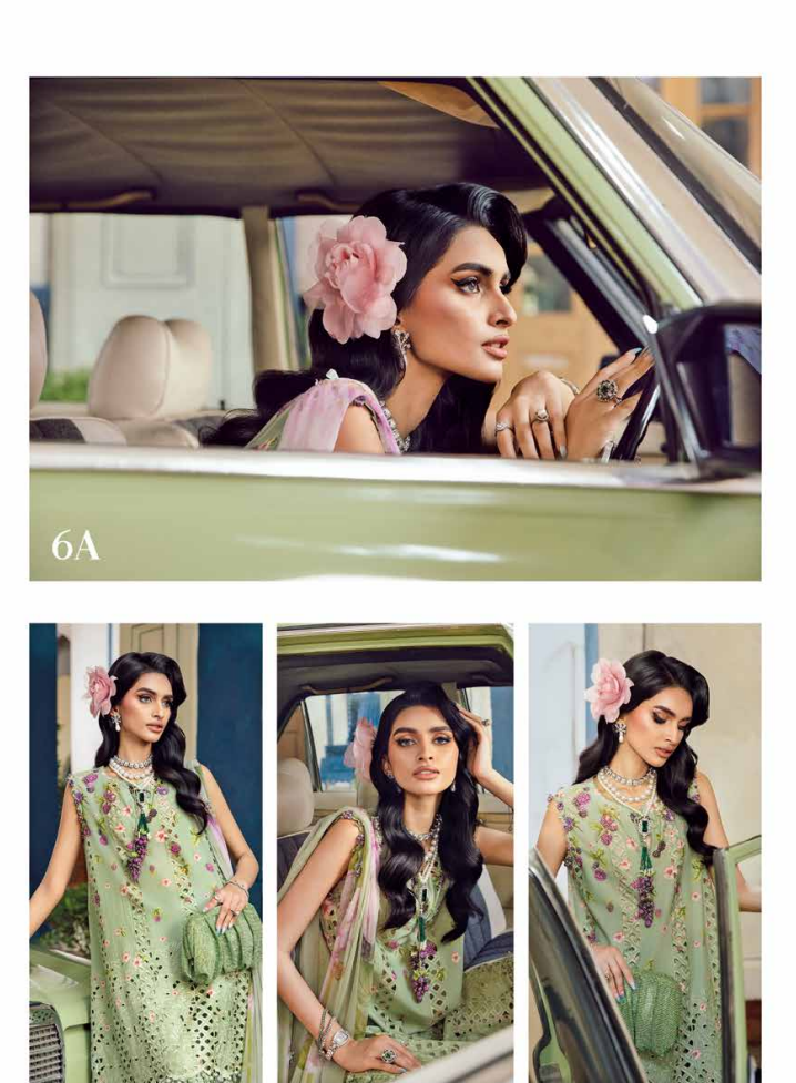 Maria.B.M Basic 3 Piece Unstitched Embroidered Cambric Suit