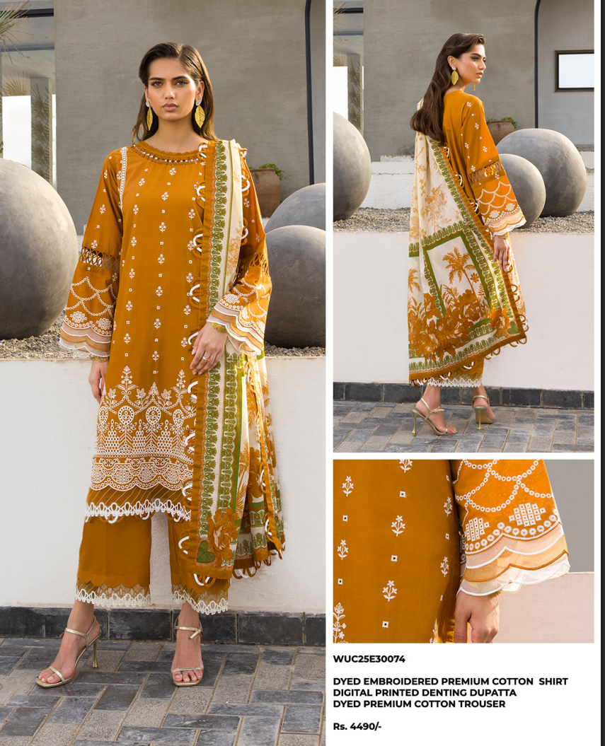 Zellbury chikankari 3 piece