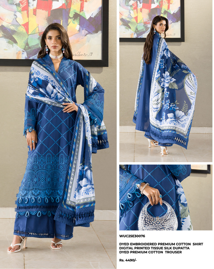 Zellbury chikankari 3 piece