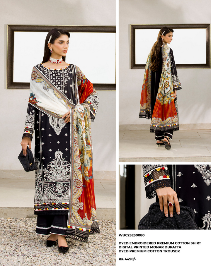 Zellbury chikankari 3 piece