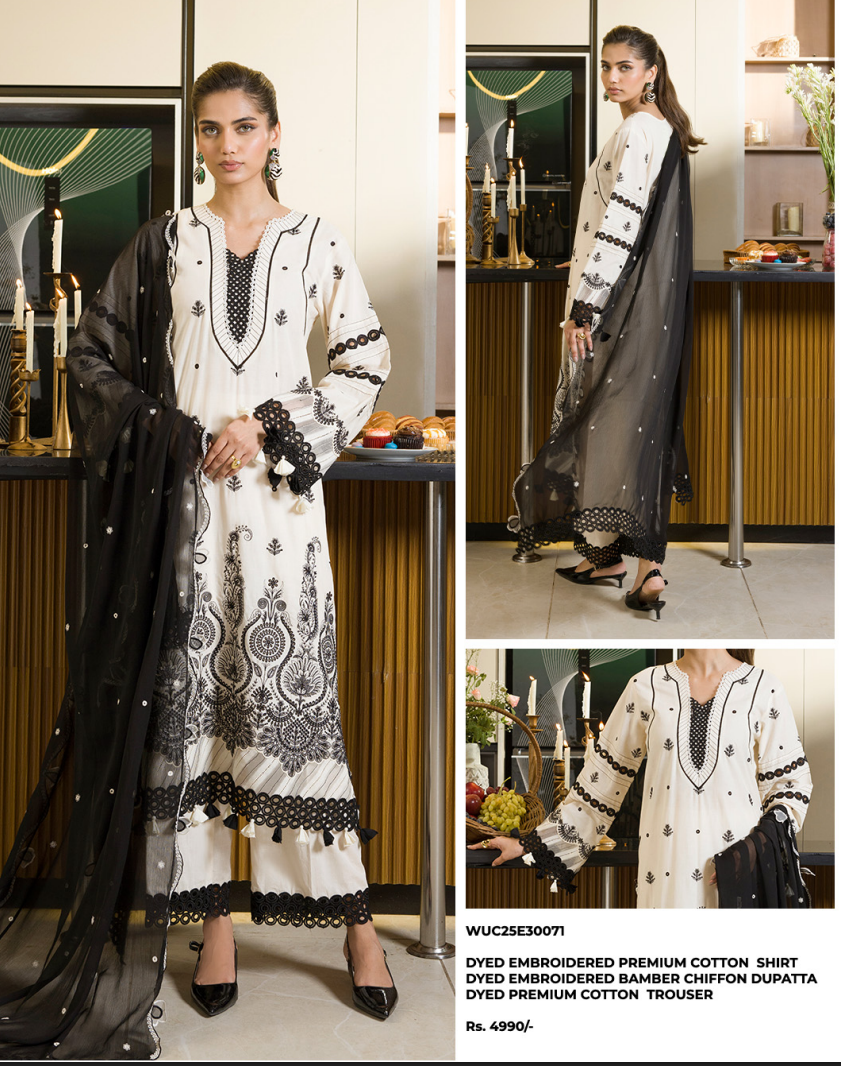 Zellbury chikankari 3 piece