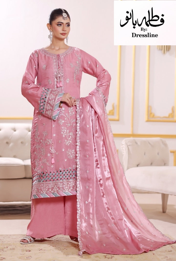 Singhar-Unstitched 3 Pcs Sheesha Silk-Fatima Bano By Dressline