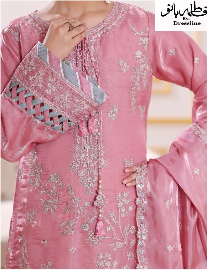 Singhar-Unstitched 3 Pcs Sheesha Silk-Fatima Bano By Dressline