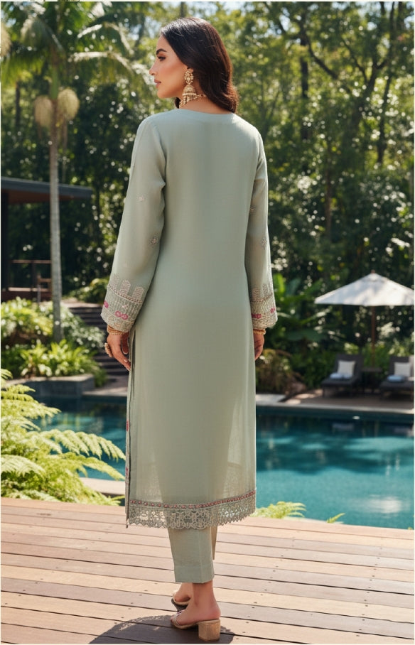 Velessa By Dressline-Semi‑stitched 3‑Piece Luxury Embroidered Chiffon Collection