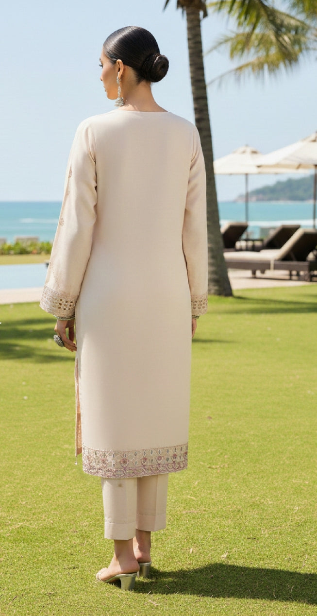 Velessa By Dressline-Semi‑stitched 3‑Piece Luxury Embroidered Chiffon Collection