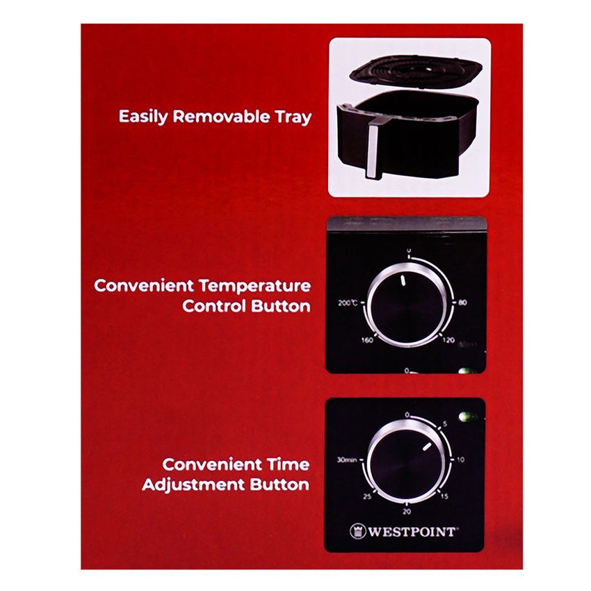 Westpoint Deluxe Easy Air Fryer XL (WF-4257) Kitchen Combo Offer Free WF-3119 Kettle