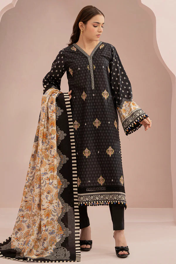 ZELLBURY WOMEN Embroidered Shirt Dupatta - 0313