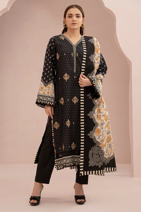 ZELLBURY WOMEN Embroidered Shirt Dupatta - 0377