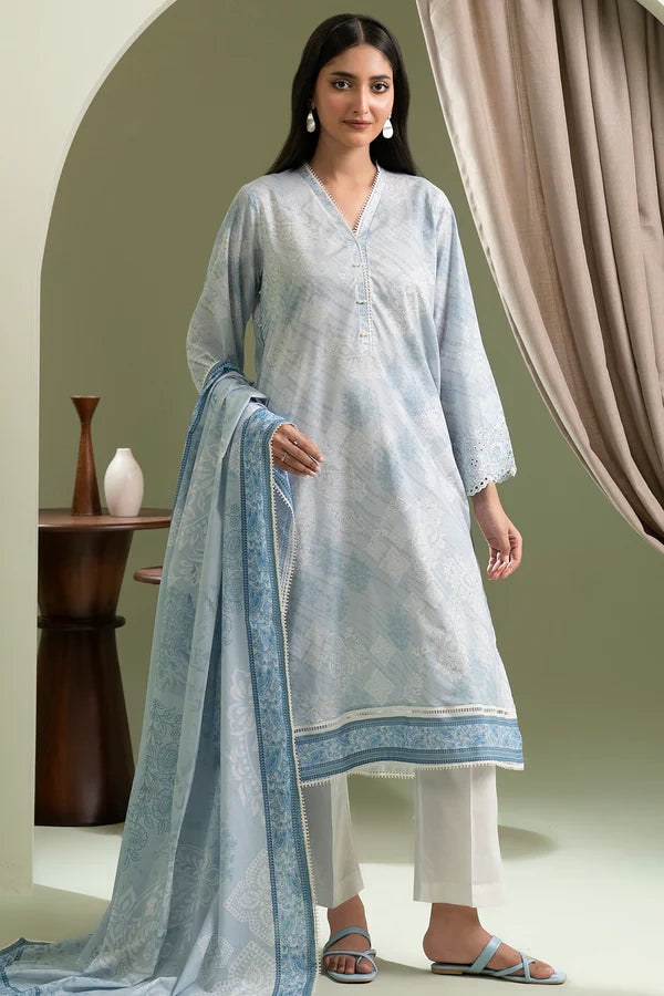 Zellbury Embroidered Lawn 2 Piece Unstitched Suit WUS25E20422