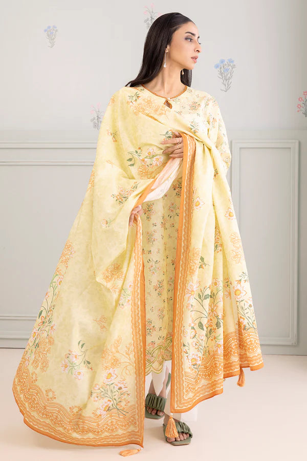 Zellbury Embroidered Lawn 2 Piece Unstitched Suit WUS25E20486