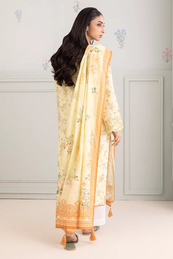 Zellbury Embroidered Lawn 2 Piece Unstitched Suit WUS25E20486