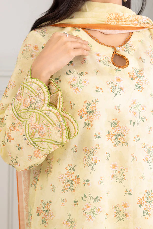 Zellbury Embroidered Lawn 2 Piece Unstitched Suit WUS25E20486